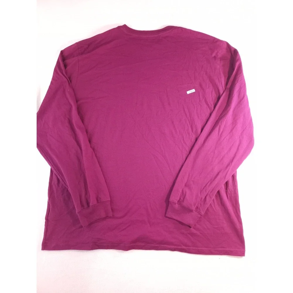 The North Face Shirt Mens XXL Long Sleeve Burgundy Logo Tee Outdoor Casual